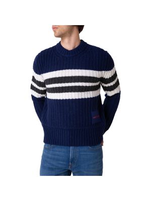 Пуловер на райета Calvin Klein черно