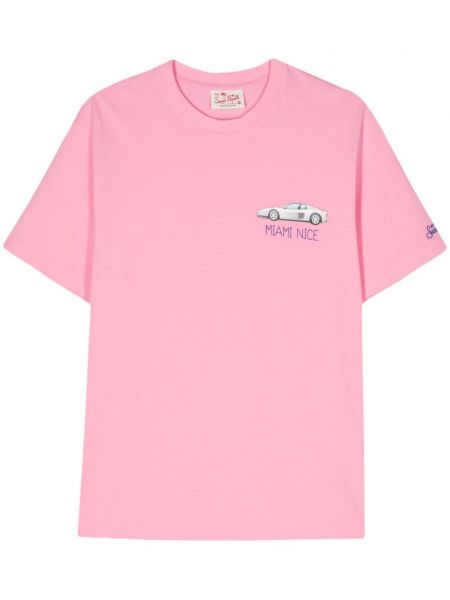 Памучна тениска Mc2 Saint Barth розово