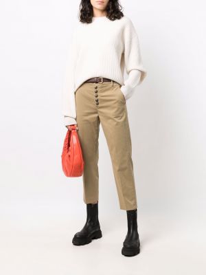 Pantalones chinos con botones Dondup marrón