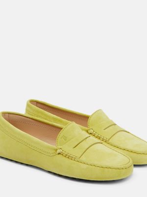 Pantofi loafer din piele de căprioară Tod's galben