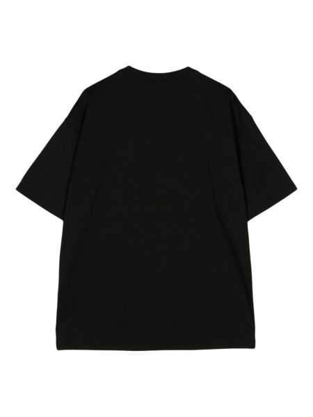 T-shirt en coton col rond Attachment noir