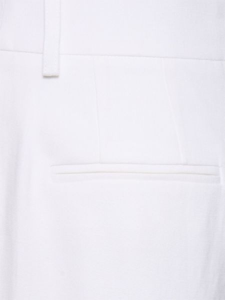 Laza szabású lenvászon nadrág Michael Kors Collection fehér