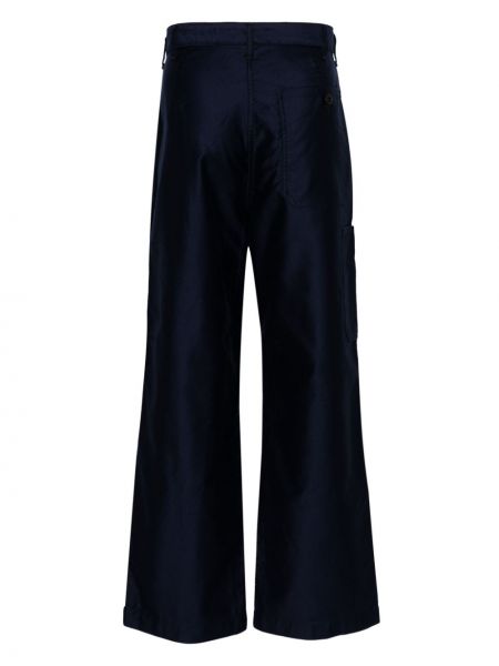 Bavlněné rovné kalhoty Danton modré
