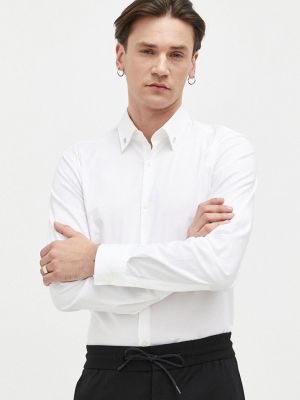 Długa koszula slim fit Hugo biała