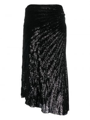 Drapované midi sukně s flitry A.l.c. černé