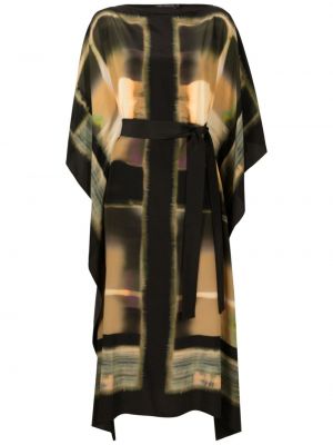 Svilena haljina s printom s apstraktnim uzorkom Lenny Niemeyer