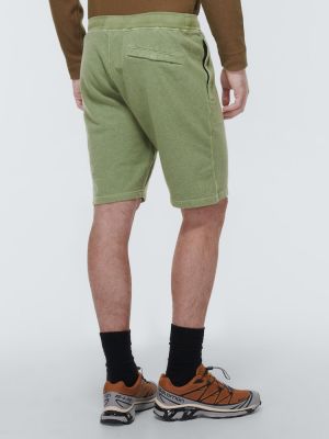 Pantalones cortos de algodón Stone Island verde