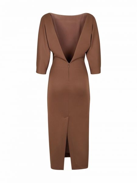 Vestido de cóctel Fendi marrón