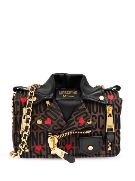 Zincir çanta Moschino kahverengi