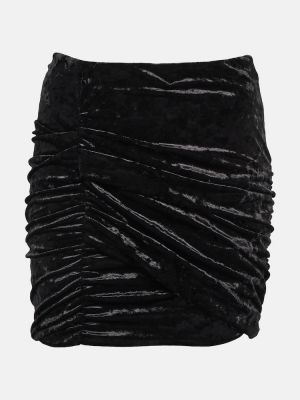 Sametové mini sukně Isabel Marant - černá