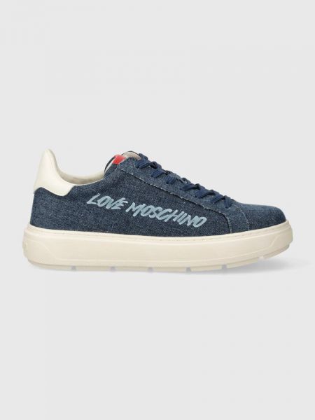 Sneakersy Love Moschino niebieskie