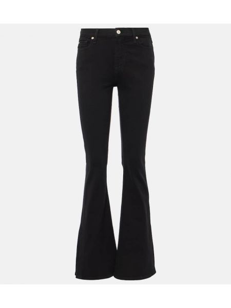 High waist bootcut jeans ausgestellt 7 For All Mankind schwarz