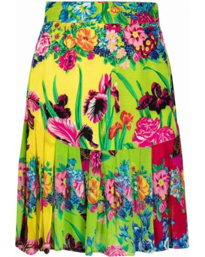 Květinové vzorované sukně Versace Pre-owned - zelená