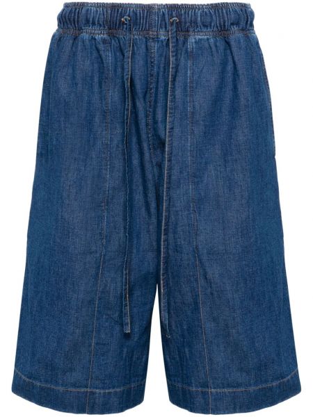 Kratke jeans hlače Studio Nicholson modra