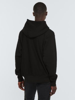 Kokvilnas kapučdžemperis Les Tien melns