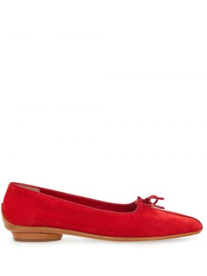 Szarvasbőr balerina cipők Ferragamo piros