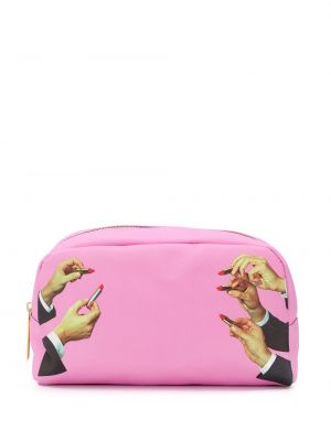 Τσάντα με σχέδιο Seletti ροζ