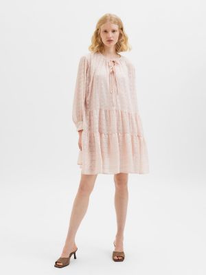 Mini šaty Selected Femme Petite ružová