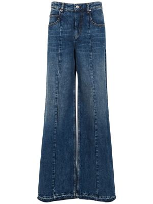 Jeansy bawełniane Isabel Marant niebieskie