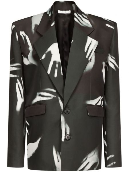 Lang blazer med print Area sort