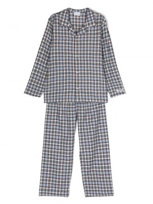 Pyjamas med mönster i rutigt för tjejer La Perla Kids blå