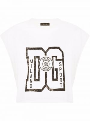 T-krekls ar apdruku Dolce & Gabbana balts