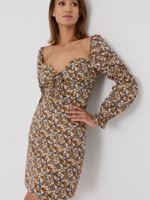 Jednobarevné mini šaty Bardot