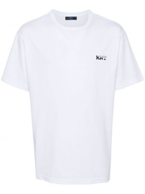 T-shirt di cotone con stampa Kiton bianco