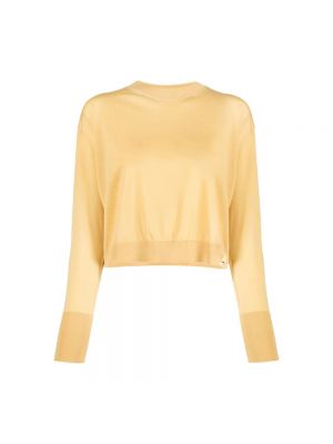Pullover mit rundem ausschnitt Herno gelb