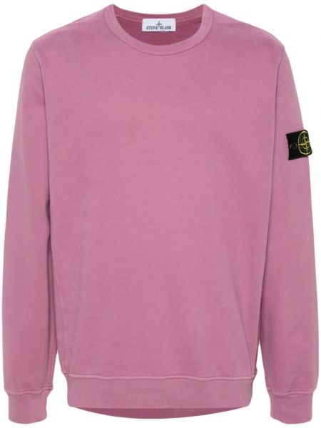 Pamuk uzun kazak Stone Island pembe