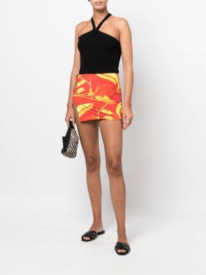 Mini spódniczka z nadrukiem w abstrakcyjne wzory Louisa Ballou