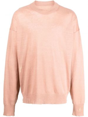 Пуловер с кръгло деколте Maison Margiela розово