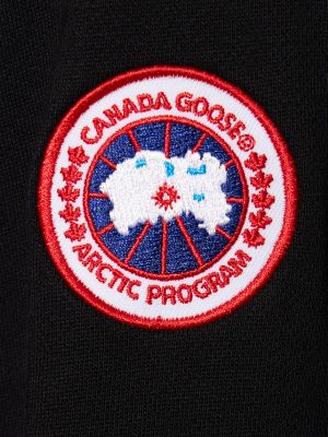 Bluza z kapturem na zamek puchowa Canada Goose czarna