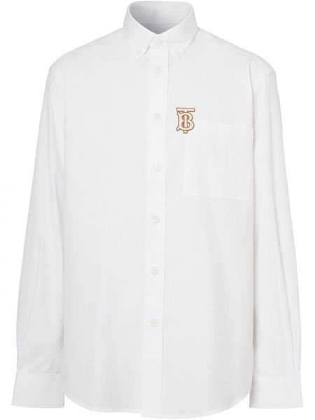 Camisa con bordado Burberry blanco