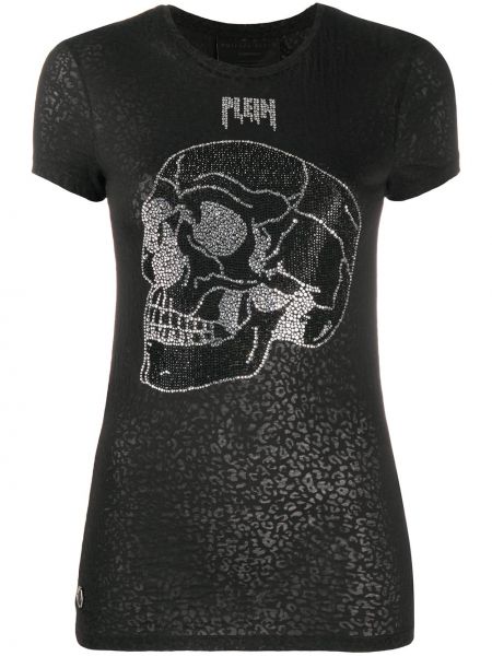 Camiseta con apliques Philipp Plein negro