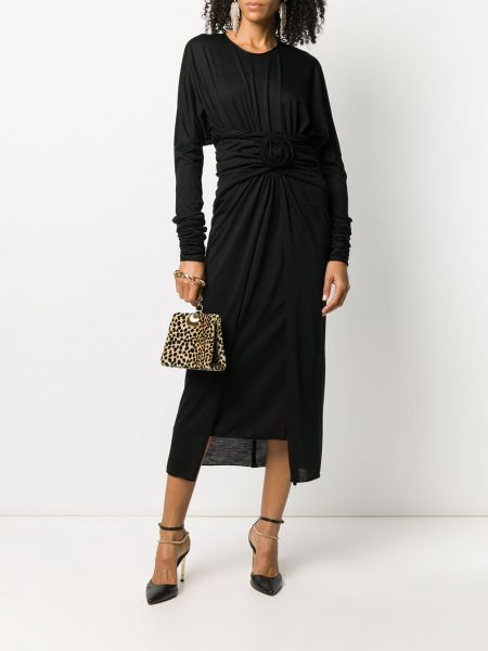 Vestido midi con lazo Dolce & Gabbana negro