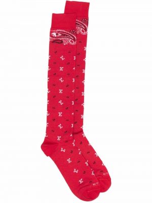 Чорапи с принт Etro червено