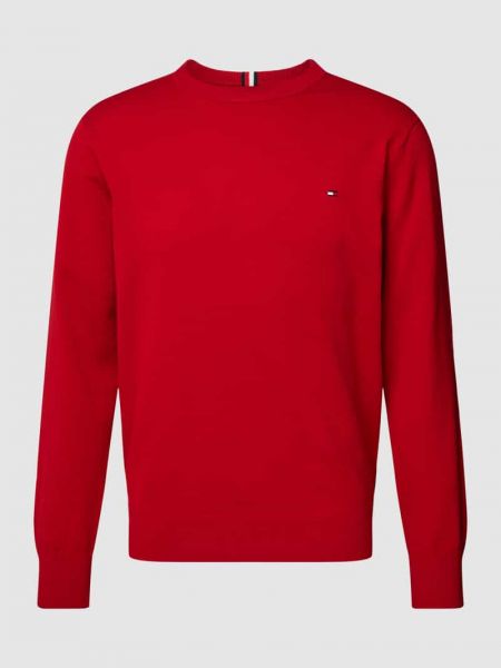 Dzianinowy sweter Tommy Hilfiger czerwony