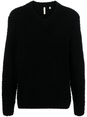 Пуловер с v-образно деколте Sunflower черно