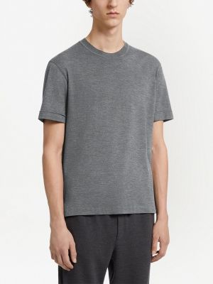 T-shirt en laine avec manches courtes Zegna gris