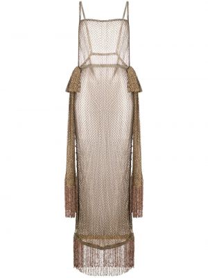 Μάξι φόρεμα από διχτυωτό Bode