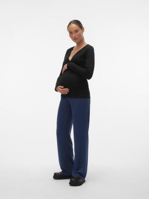 T-shirt a maniche lunghe Vero Moda Maternity nero