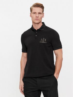 Polo majica Armani Exchange crna