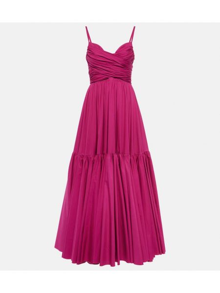 Vestido largo de algodón Giambattista Valli rosa