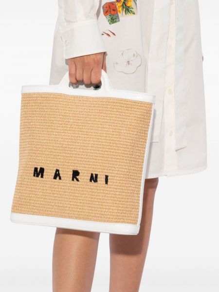 Shopper handtasche mit stickerei Marni