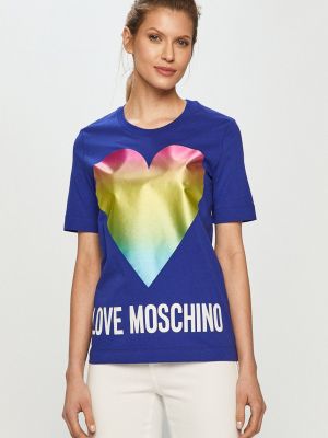 Тениска Love Moschino синьо