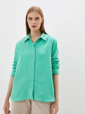 Рубашка с длинным рукавом Defacto, зеленая