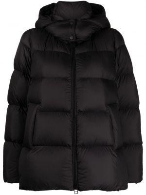 Péřová bunda na zip s kapucí Jnby černá