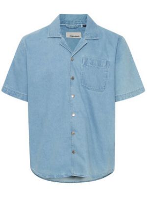 Priliehavá rifľová košeľa Blend modrá