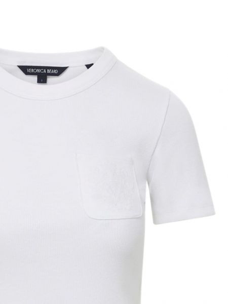 Bavlněné tričko Veronica Beard bílé